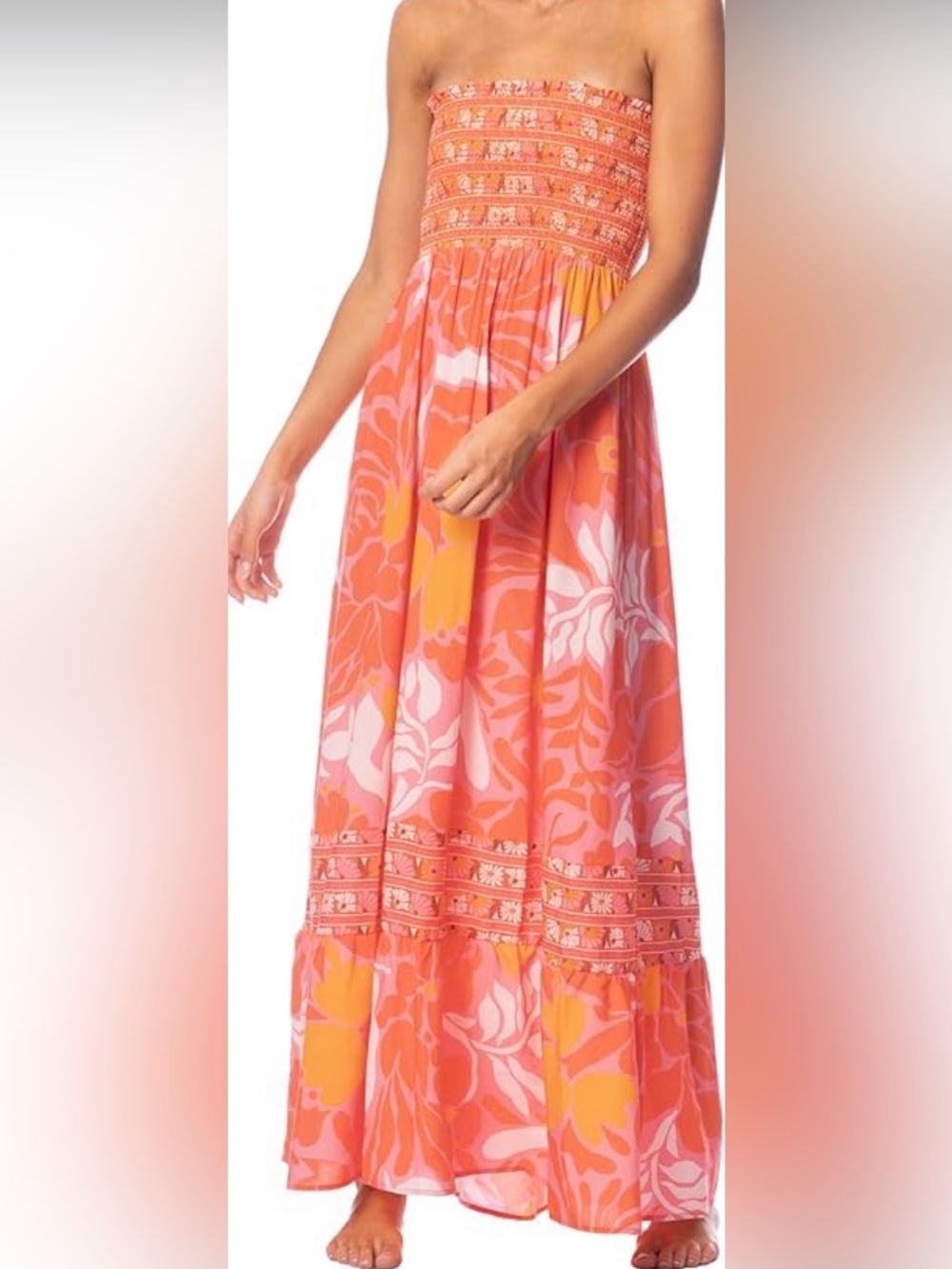 Strapless BoHo floral dress!